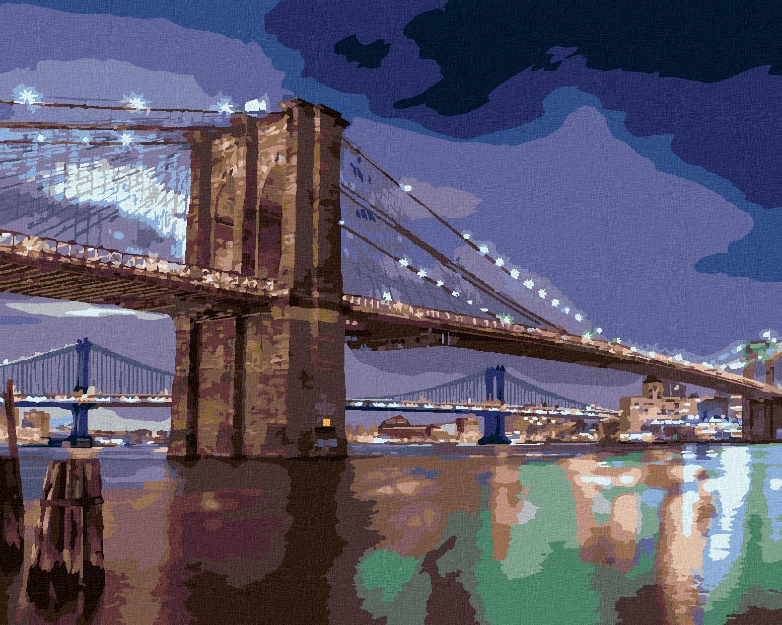 Zuty – Maľovanie Podľa Čísel – Brooklynský Most, USA (Ted Davis), 40 × 50 cm, Plátno