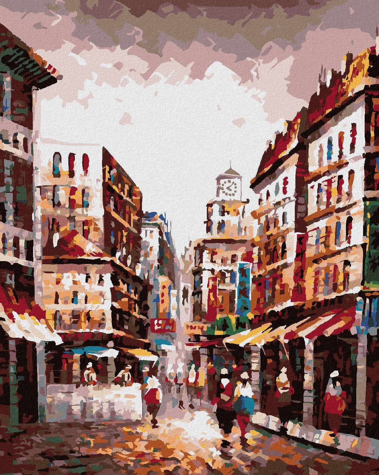 Zuty – Maľovanie Podľa Čísel – Ulička V Hong Kongu, 40 × 50 cm, Plátno