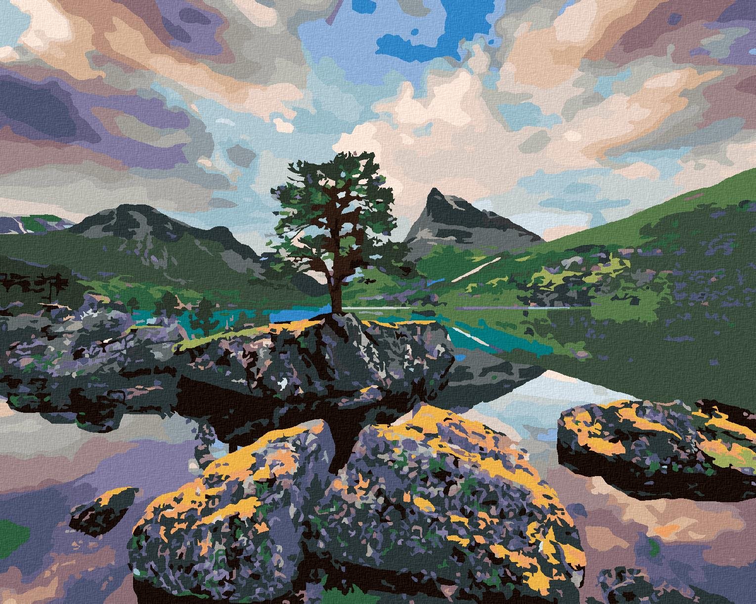 Zuty – Maľovanie Podľa Čísel – Jazero Innerdalsvatna, 40 × 50 cm, Plátno
