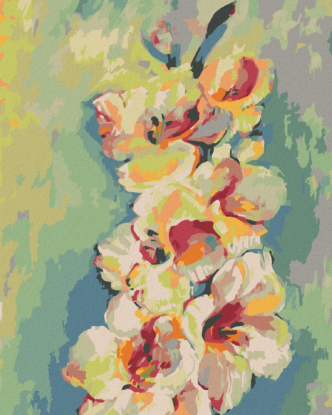 Zuty – Maľovanie Podľa Čísel – Žltá Gladiola, 80 × 100 cm, Plátno + Rám