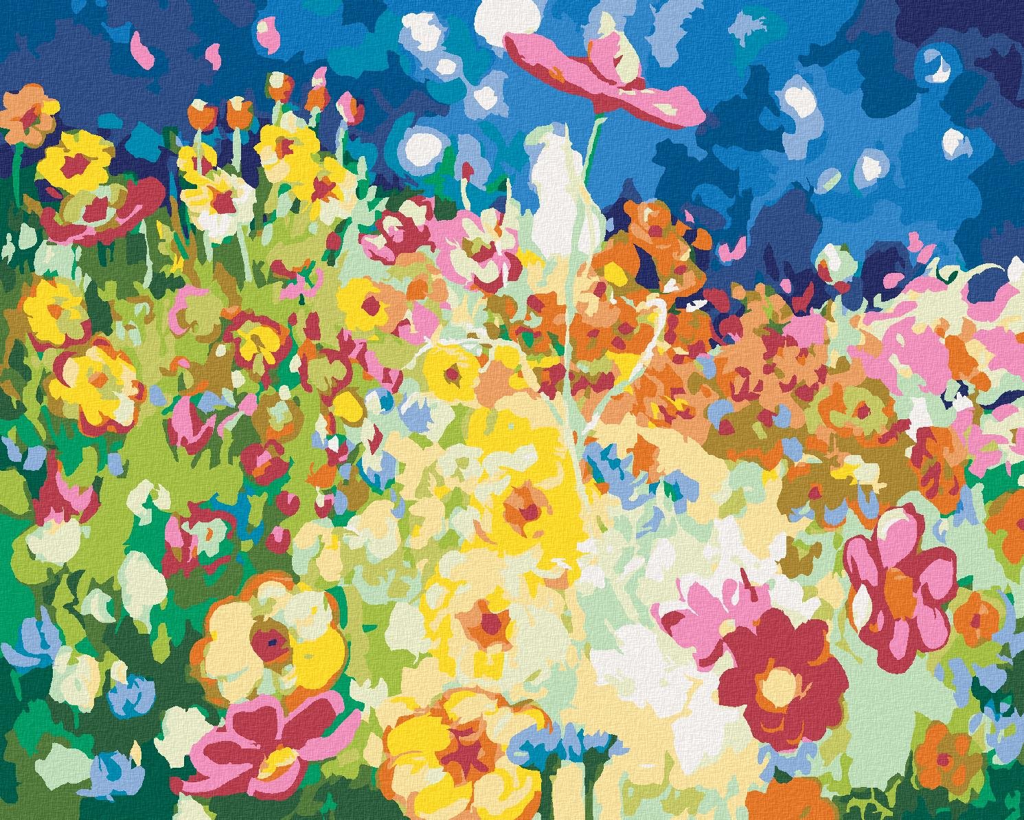 Zuty – Maľovanie Podľa Čísel – Farebné Kvetinové Pole, 40 × 50 cm, Plátno