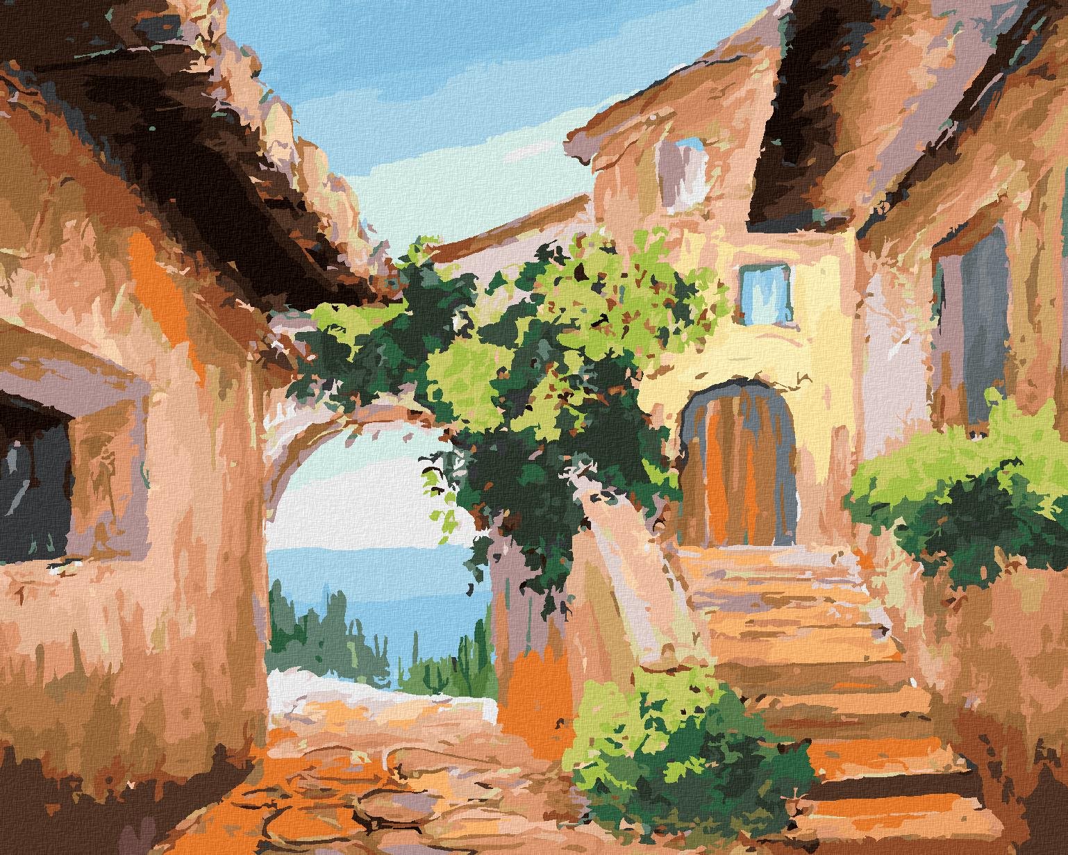 Zuty – Maľovanie Podľa Čísel – Domček Pri Mori, 40 × 50 cm, Plátno + Rám