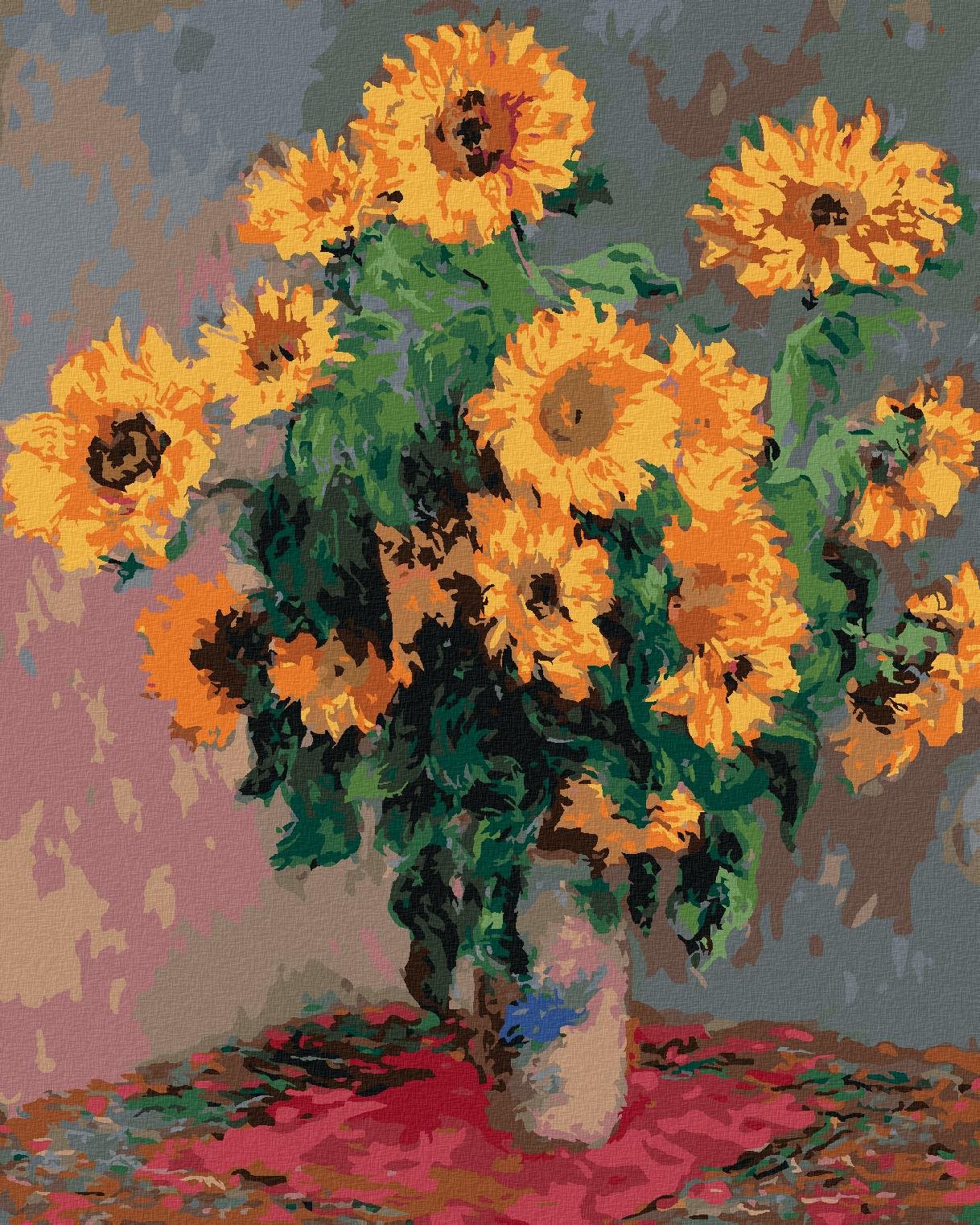 Zuty – Maľovanie Podľa Čísel – Slnečnice (Claude Monet), 40 × 50 cm, Plátno