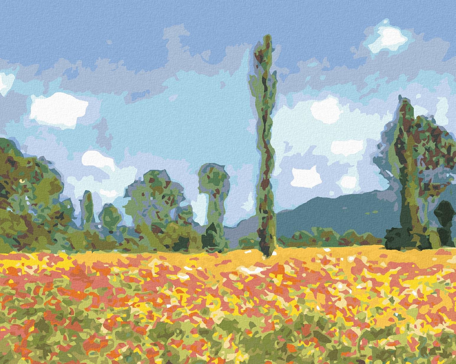 Zuty – Maľovanie Podľa Čísel – Makové Pole V Giverny (Claude Monet), 80 × 100 cm, Plátno