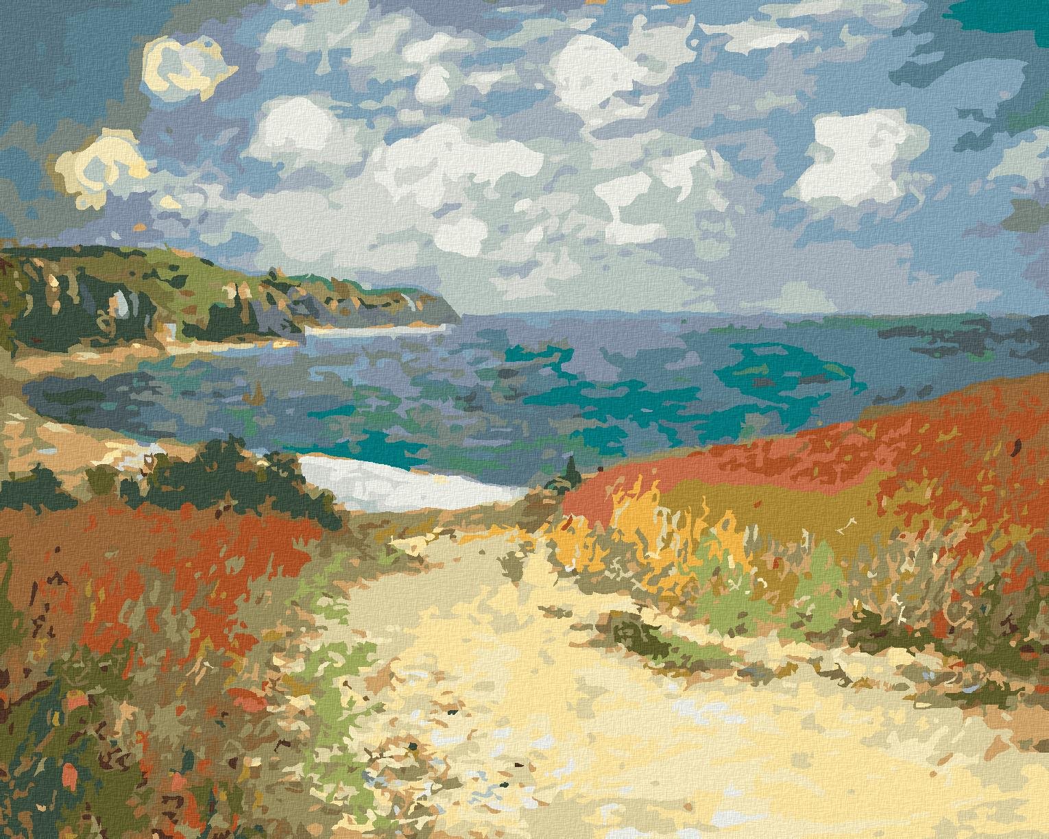 Zuty – Maľovanie Podľa Čísel – Cesta Do Pourville (Claude Monet), 80 × 100 cm, Plátno