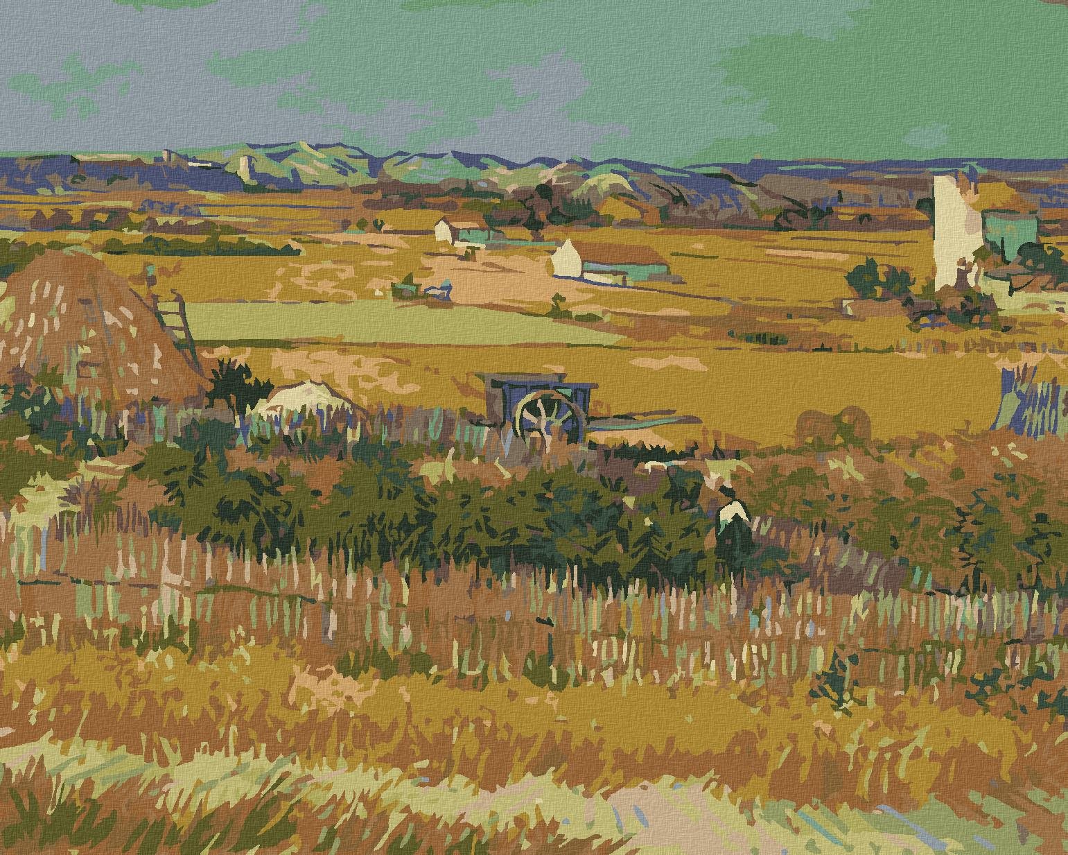 Zuty – Maľovanie Podľa Čísel – Úroda (Vincent Van Gogh), 40 × 50 cm, Plátno