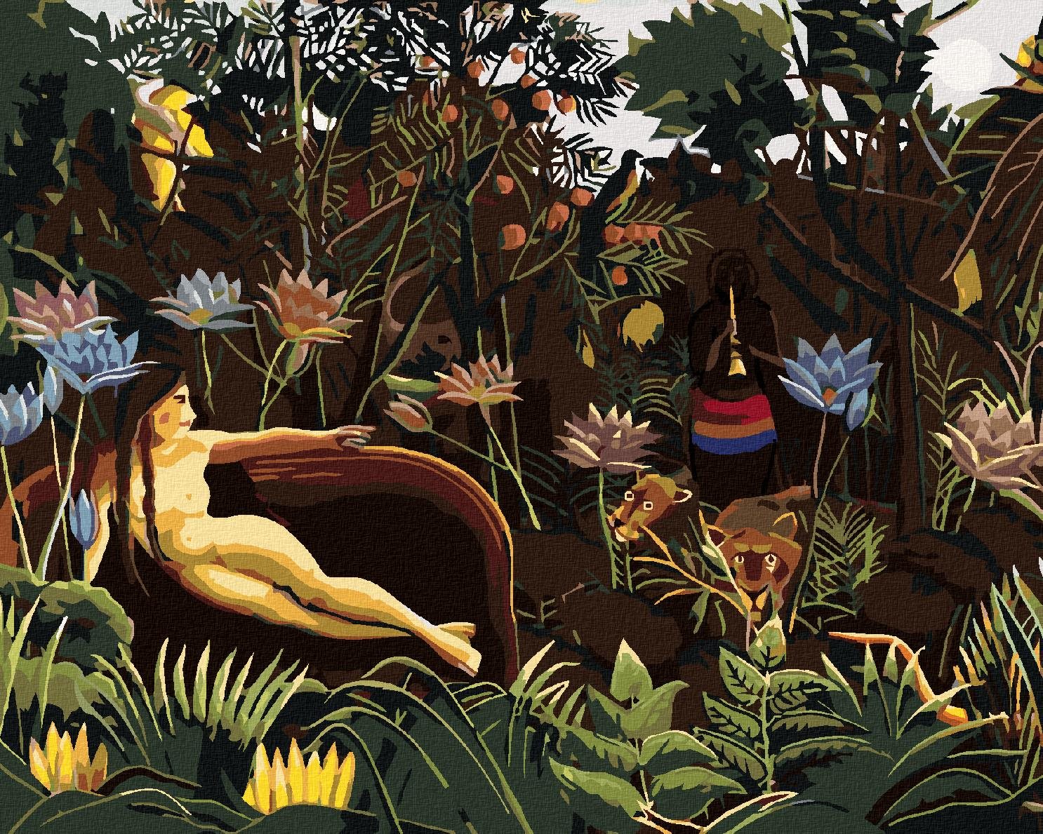 Zuty – Maľovanie Podľa Čísel – Sen (Henri Rousseau), 80 × 100 cm, Plátno