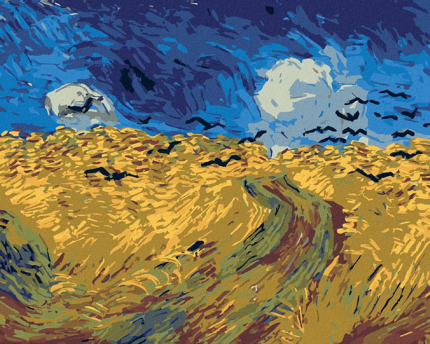 Zuty – Maľovanie Podľa Čísel – Pole S Havranmi (Vincent Van Gogh), 80 × 100 cm, Plátno