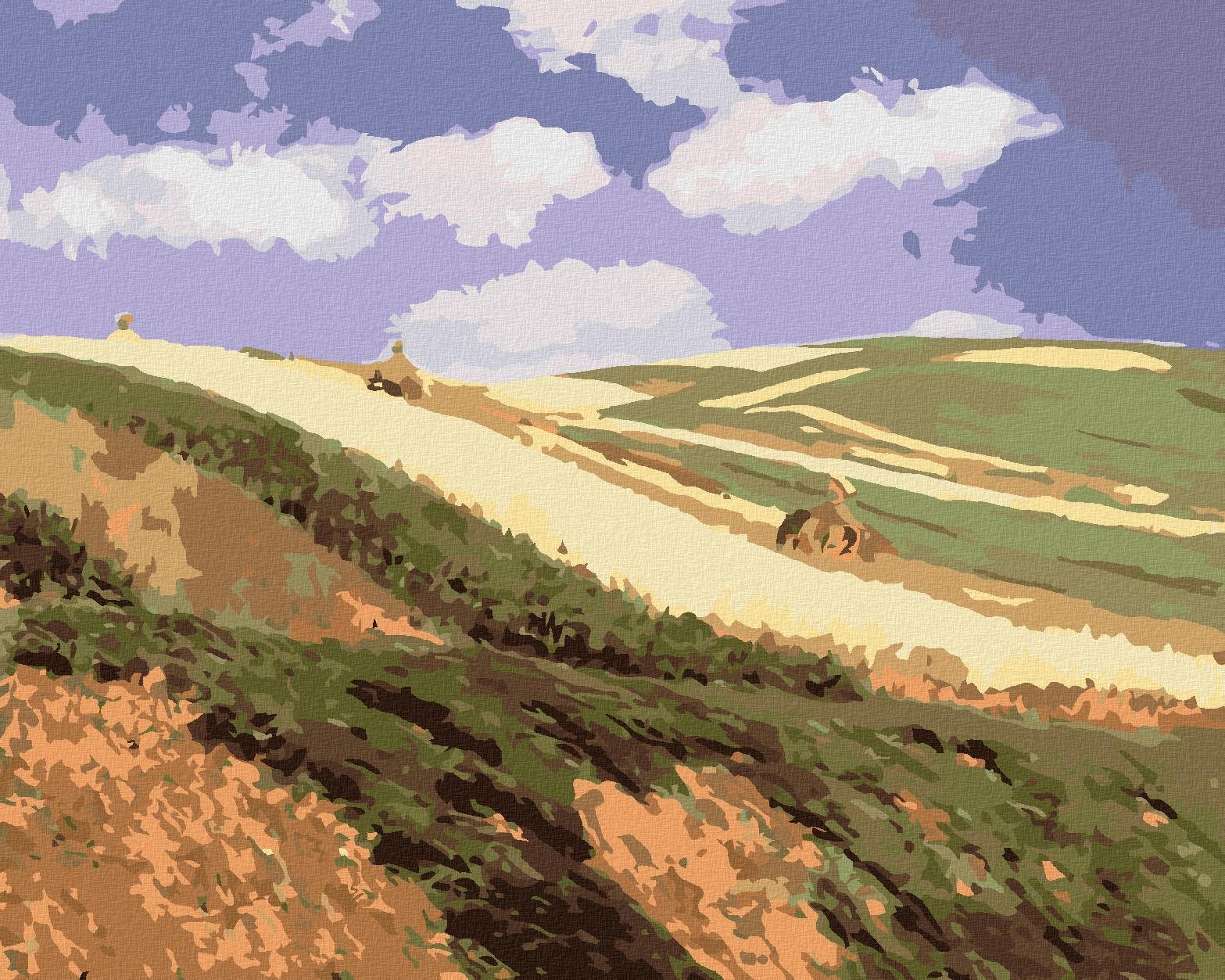 Zuty – Maľovanie Podľa Čísel – Pole (Pál Szinyei Merse), 80 × 100 cm, Plátno + Rám