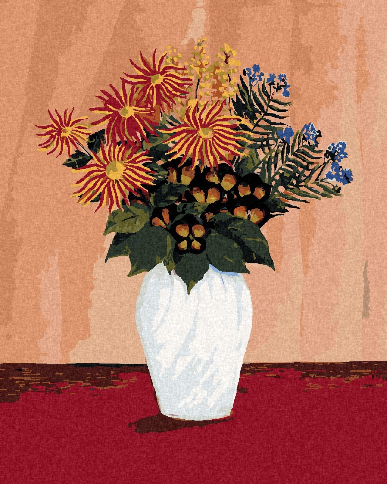 Zuty – Maľovanie Podľa Čísel – Kytica Kvetov (Henri Rousseau), 80 × 100 cm, Plátno