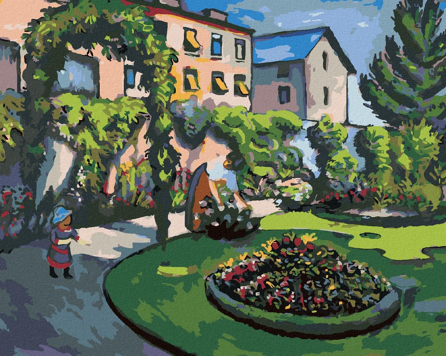 Zuty – Maľovanie Podľa Čísel – Záhrada (August Macke), 40 × 50 cm, Plátno + Rám