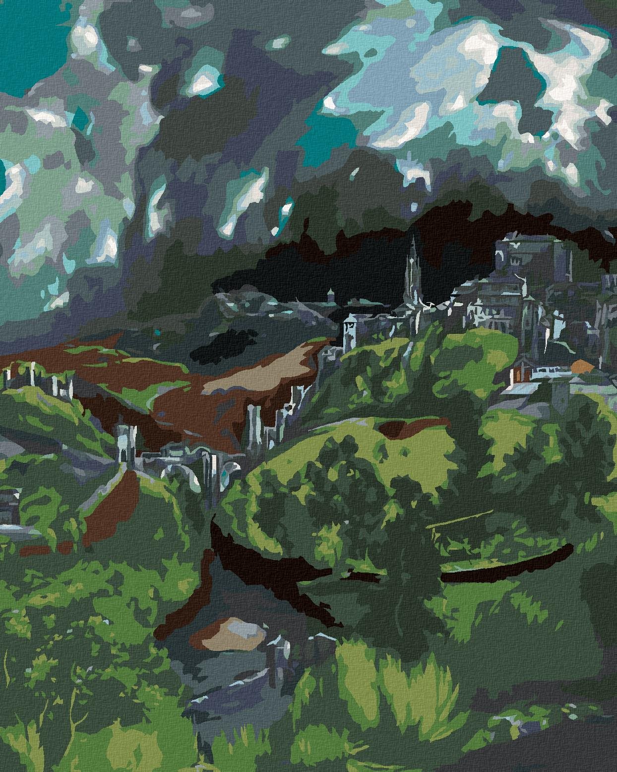 Zuty – Maľovanie Podľa Čísel – Pohľad Na Toledo (El Greco), 40 × 50 cm, Plátno + Rám