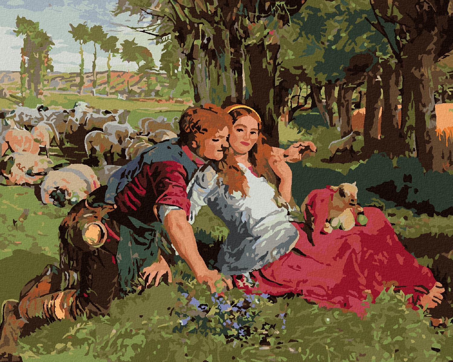 Zuty – Maľovanie Podľa Čísel – Najatý Pastier (Holman-Hunt William), 40 × 50 cm, Plátno