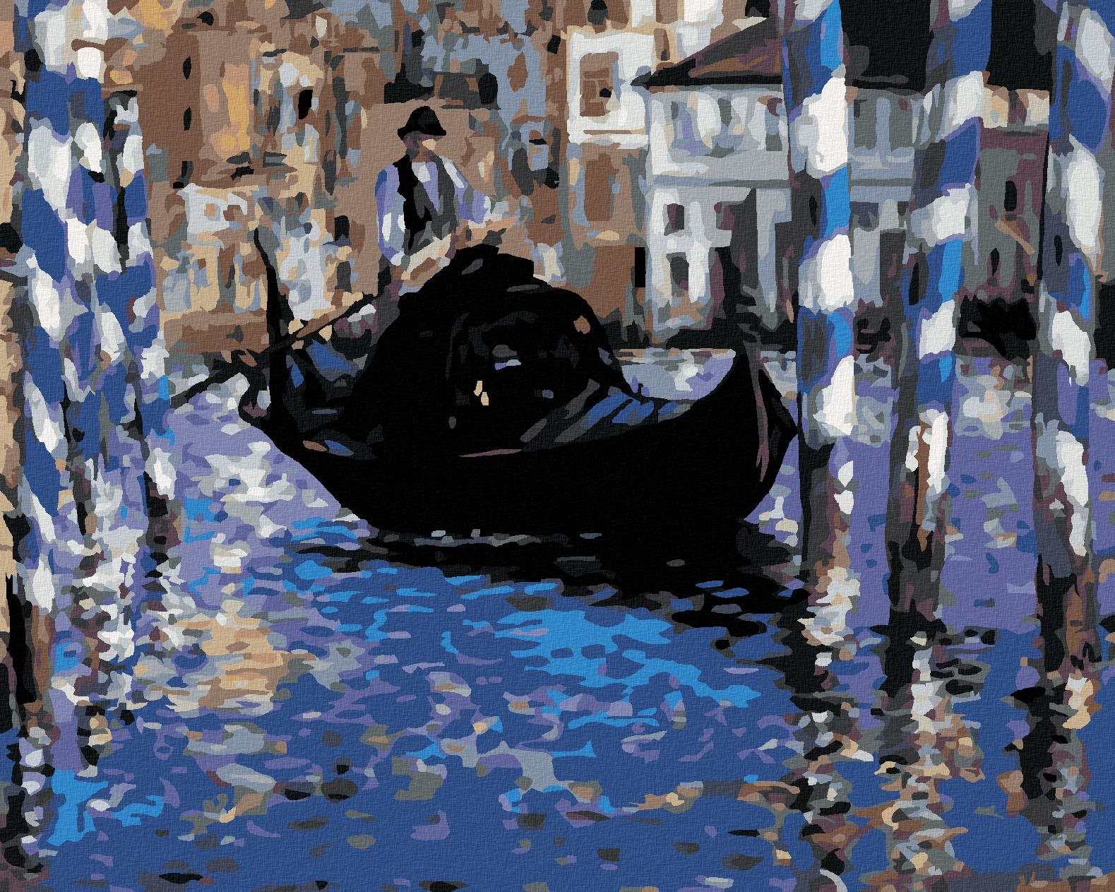 Zuty – Maľovanie Podľa Čísel – Veľký Kanál V Benátkách (Édouard Manet), 40 × 50 cm, Plátno + Rám
