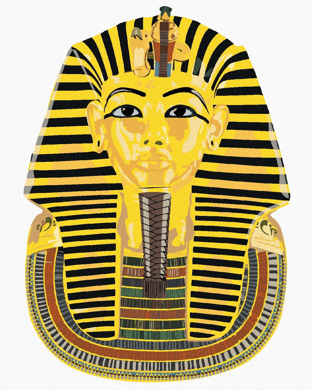Zuty – Maľovanie Podľa Čísel – Tutanchamón Egypt, 80 × 100 cm, Plátno + Rám