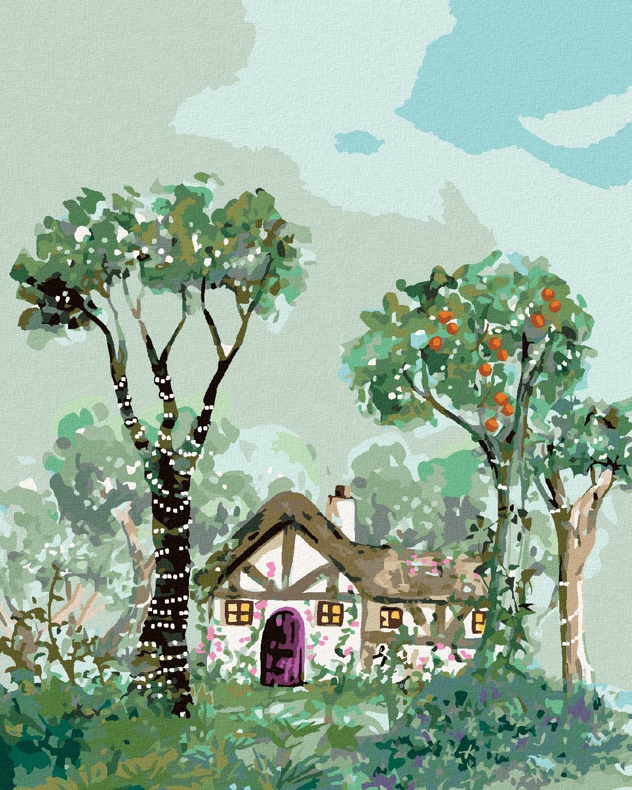 Zuty – Maľovanie Podľa Čísel – Dom V Rozprávkovej Krajine, 40 × 50 cm, Plátno