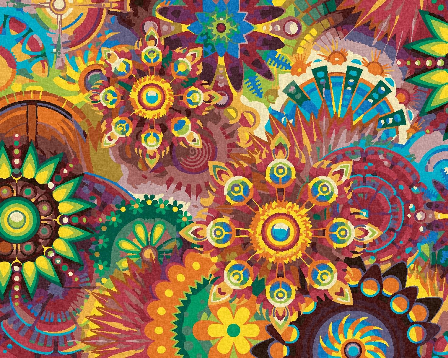Zuty – Maľovanie Podľa Čísel – Farebné Mandaly, 80 × 100 cm, Plátno + Rám