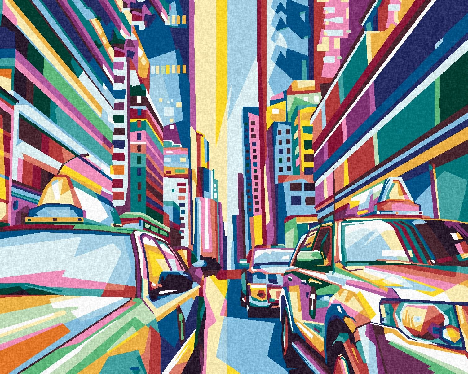 Zuty – Maľovanie Podľa Čísel – Farebné Mesto New York, 40 × 50 cm, Plátno