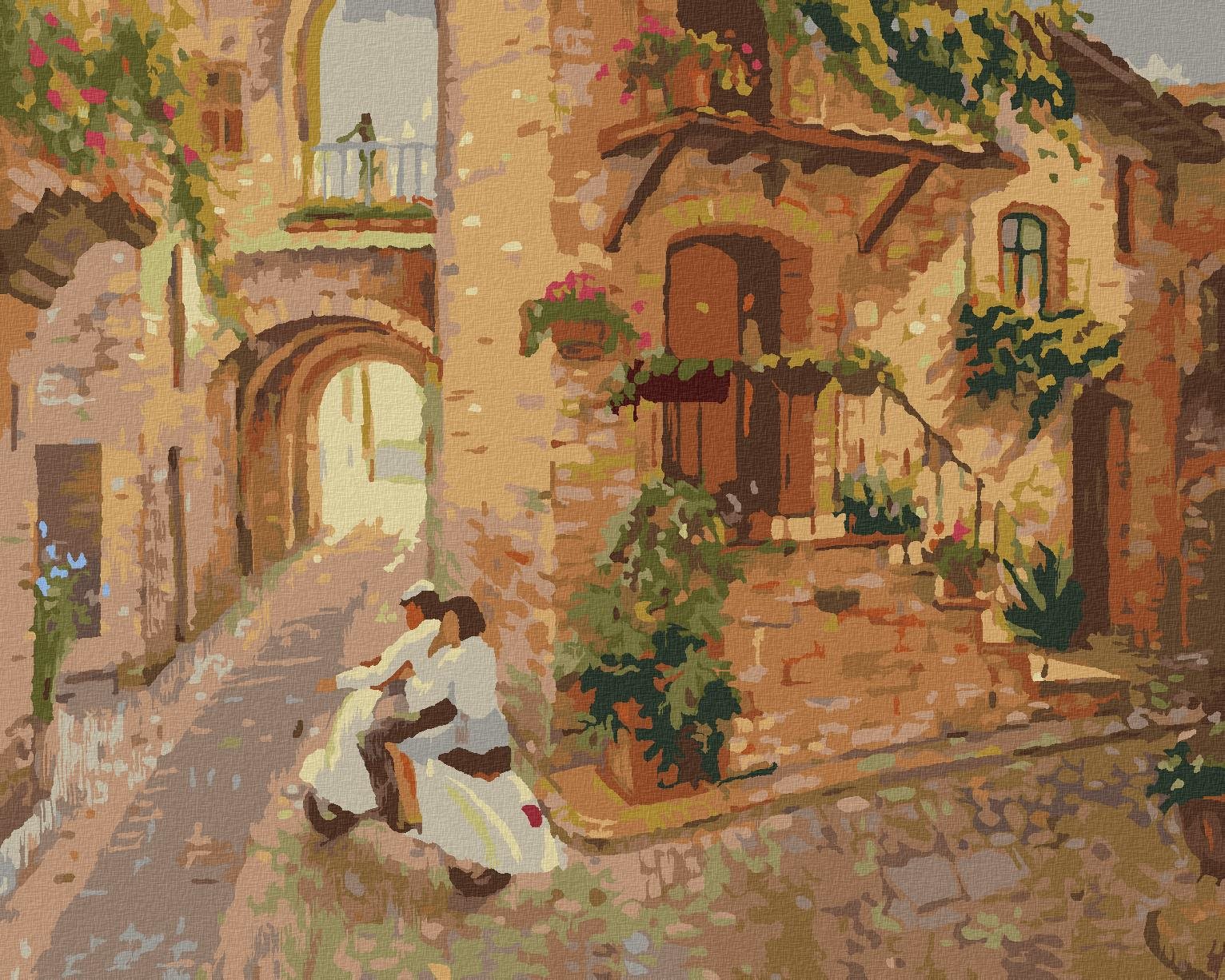 Zuty – Maľovanie Podľa Čísel – Prechádzka Po Taliansku, 80 × 100 cm, Plátno + Rám