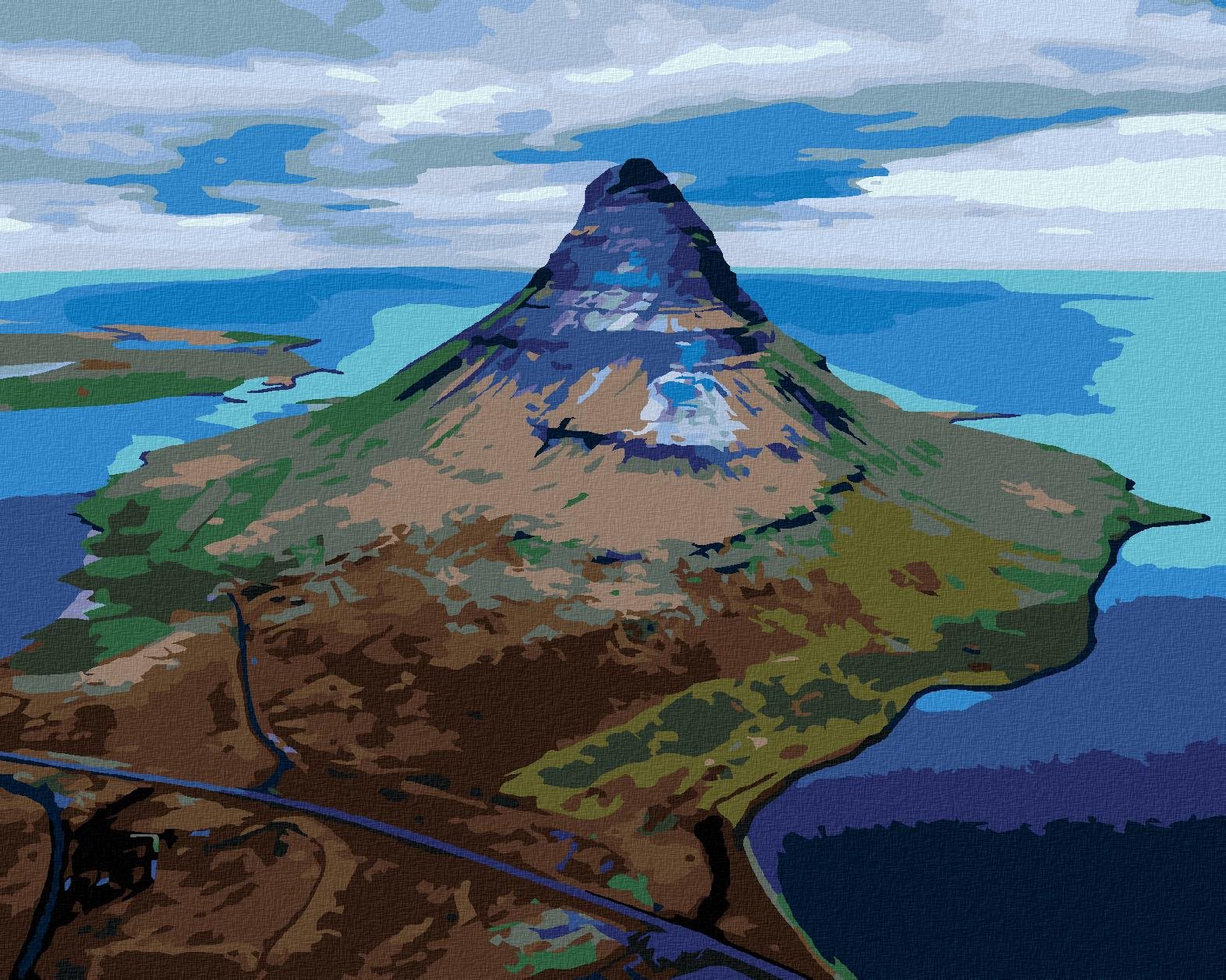 Zuty – Maľovanie Podľa Čísel – Hora Kirkjufell, 40 × 50 cm, Plátno + Rám