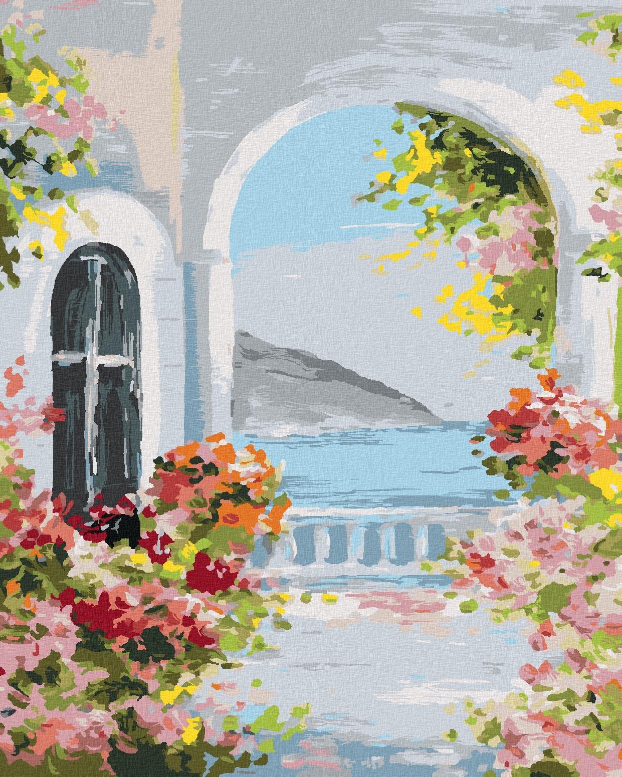 Zuty – Maľovanie Podľa Čísel – Letný Dom Pri Mori, 40 × 50 cm, Plátno + Rám