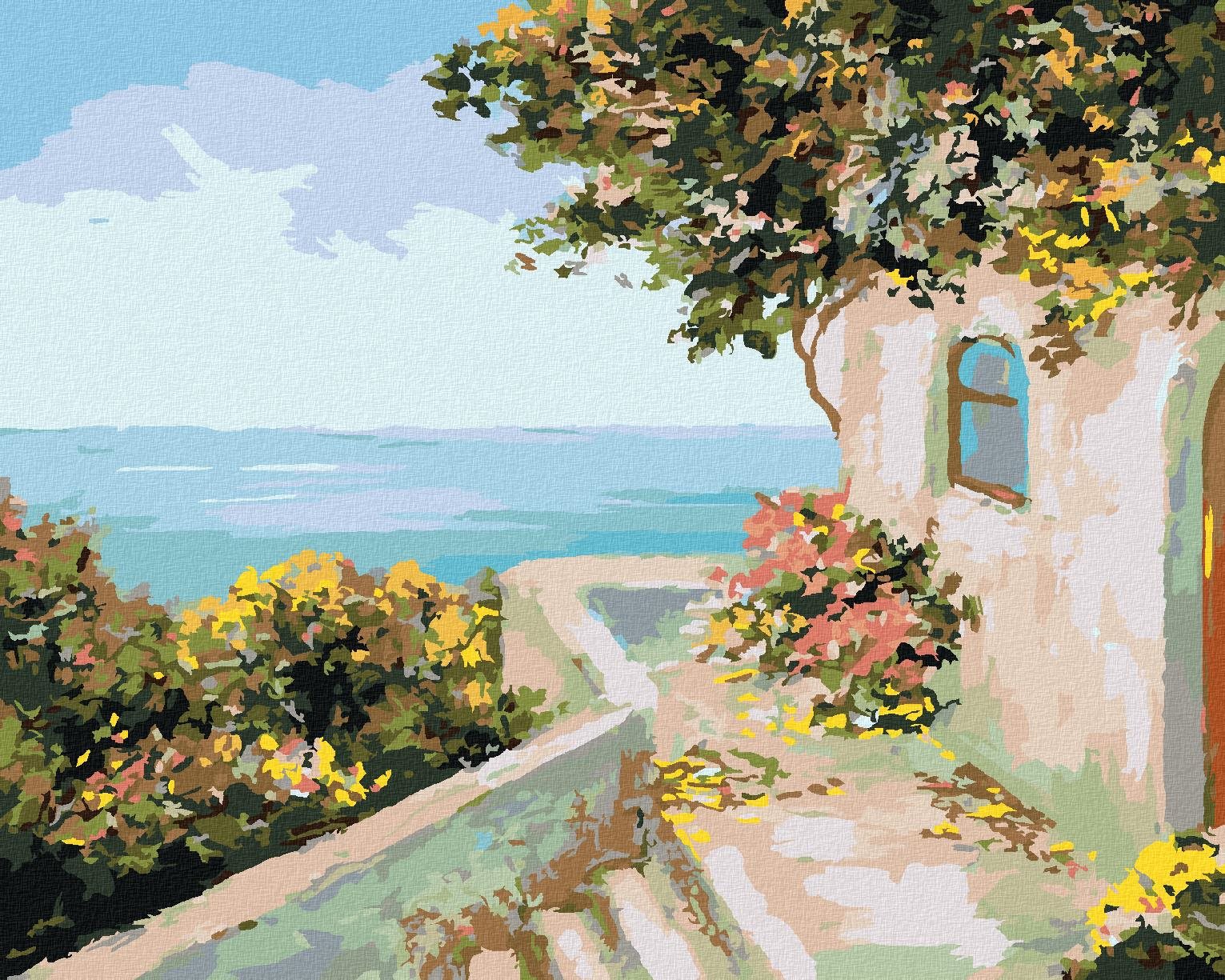 Zuty – Maľovanie Podľa Čísel – Domček Pri Mori, 80 × 100 cm, Plátno + Rám
