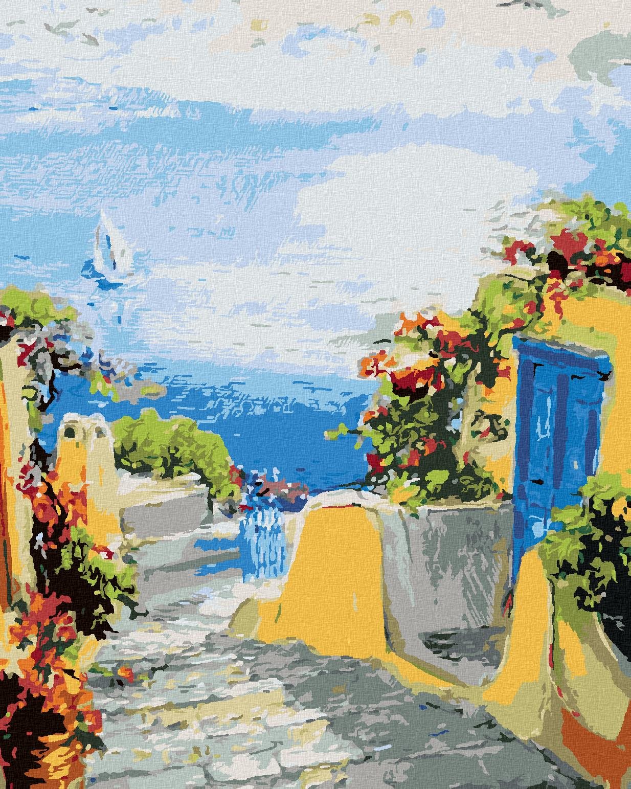 Zuty – Maľovanie Podľa Čísel – Cesta K Moru Na Ostrove, 40 × 50 cm, Plátno + Rám