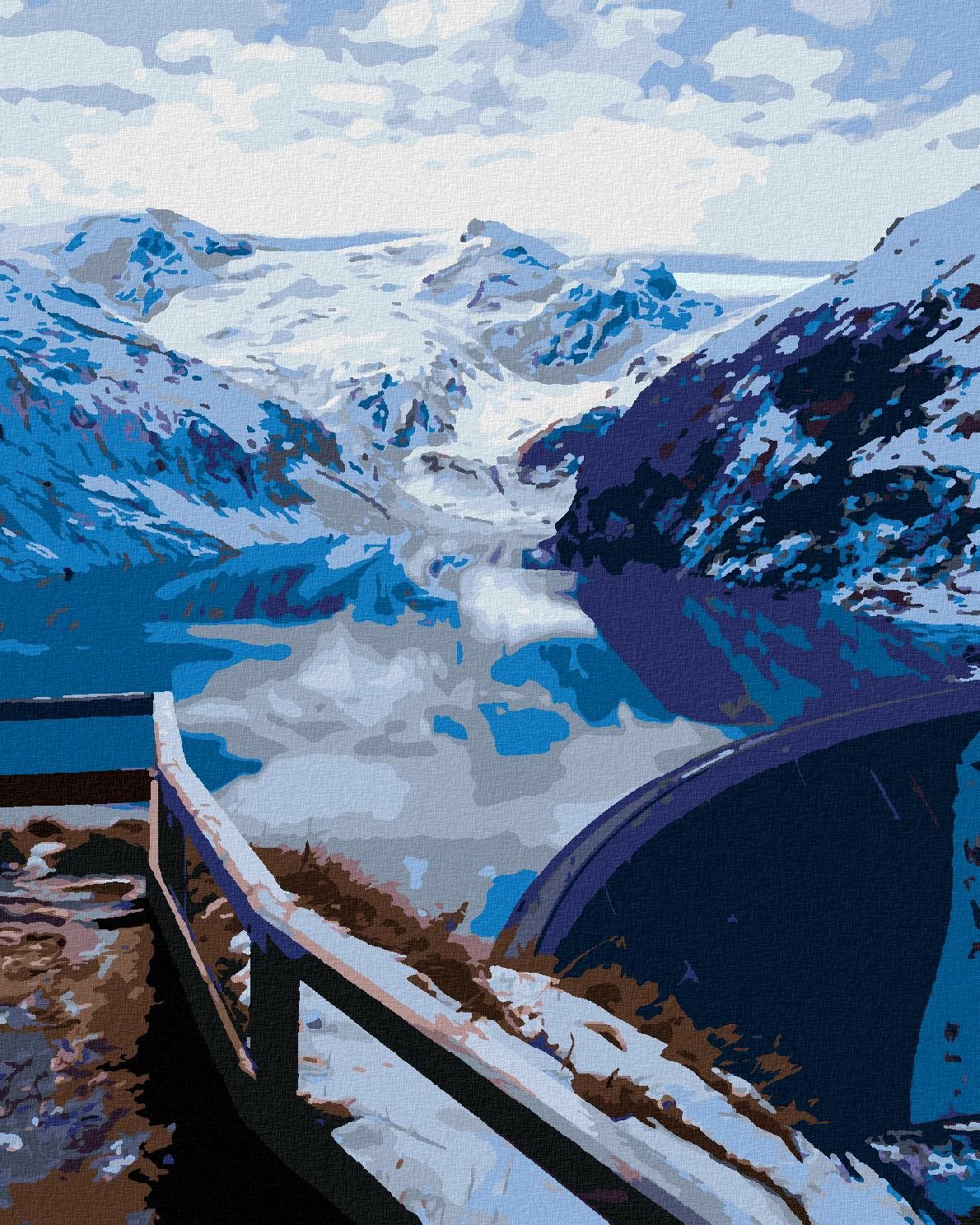 Zuty – Maľovanie Podľa Čísel – Nádrž Mooserboden V Kaprune, 80 × 100 cm, Plátno