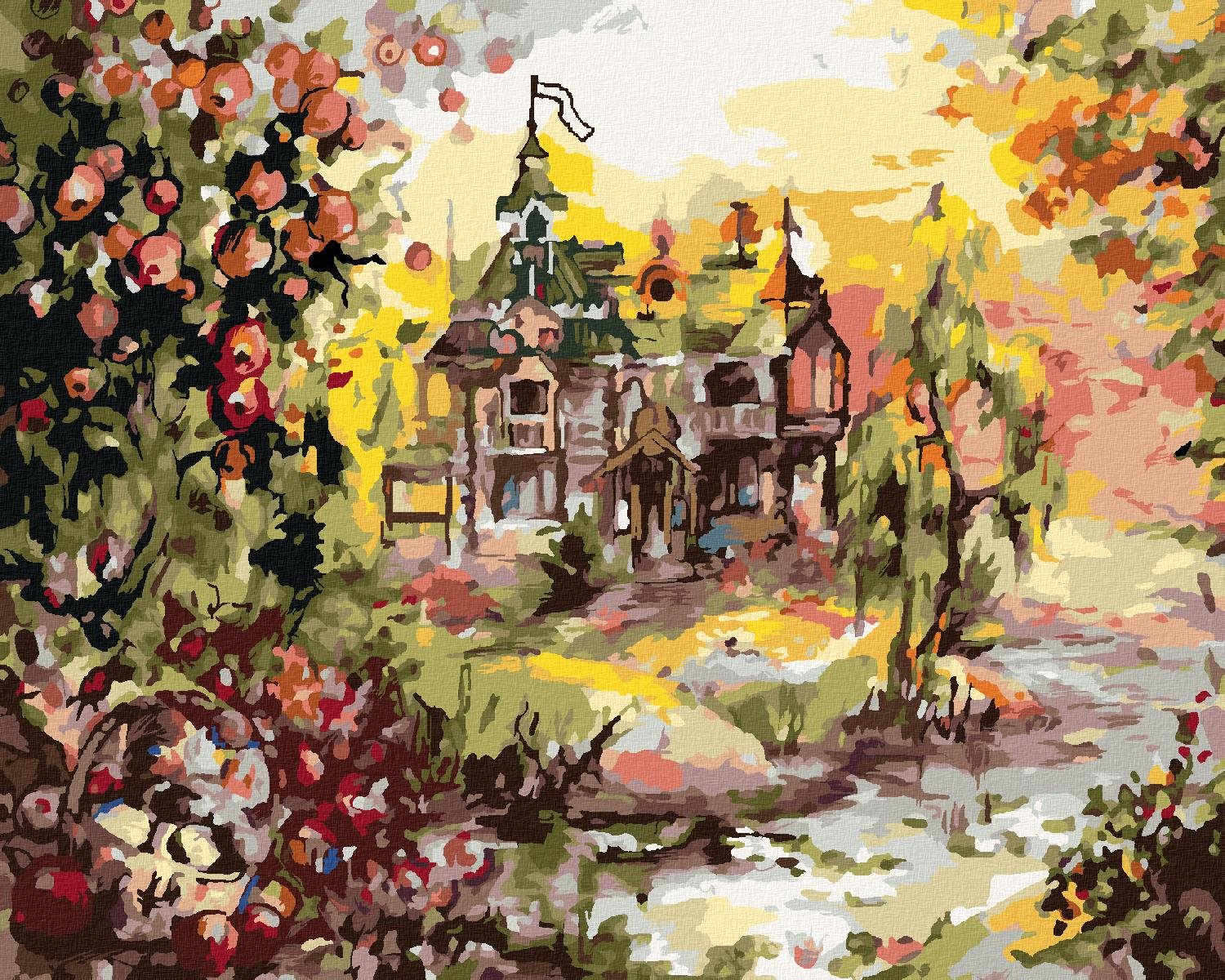 Zuty – Maľovanie Podľa Čísel – Rozprávkový Dom, 40 × 50 cm, Plátno