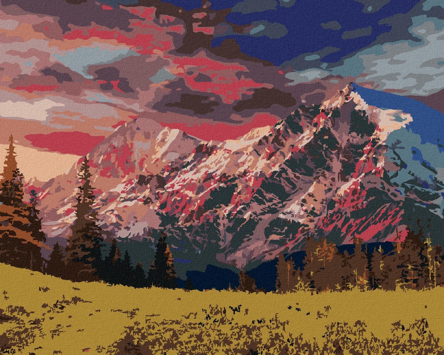 Zuty – Maľovanie Podľa Čísel – Rozprávková Krajina V Alpách, 80 × 100 cm, Plátno + Rám