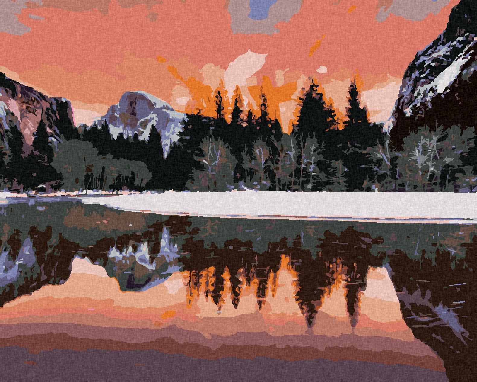 Zuty – Maľovanie Podľa Čísel – Krajina Yosemitského Národného Parku V Kalifornii, 40 × 50 cm, Plátno