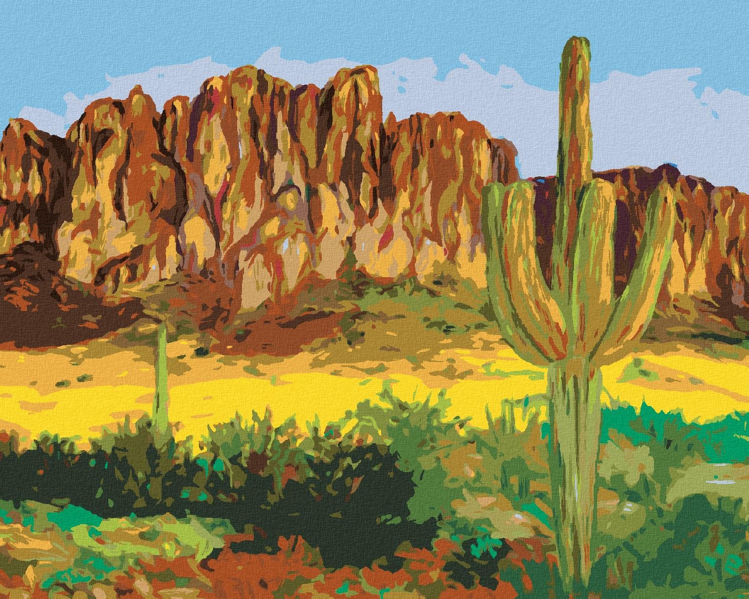 Zuty – Maľovanie Podľa Čísel – Arizonská Púštna Krajina, 40 × 50 cm, Plátno