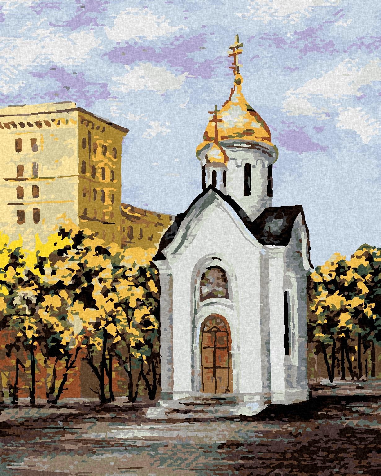 Zuty – Maľovanie Podľa Čísel – Ruská Kaplnka, 40 × 50 cm, Plátno + Rám