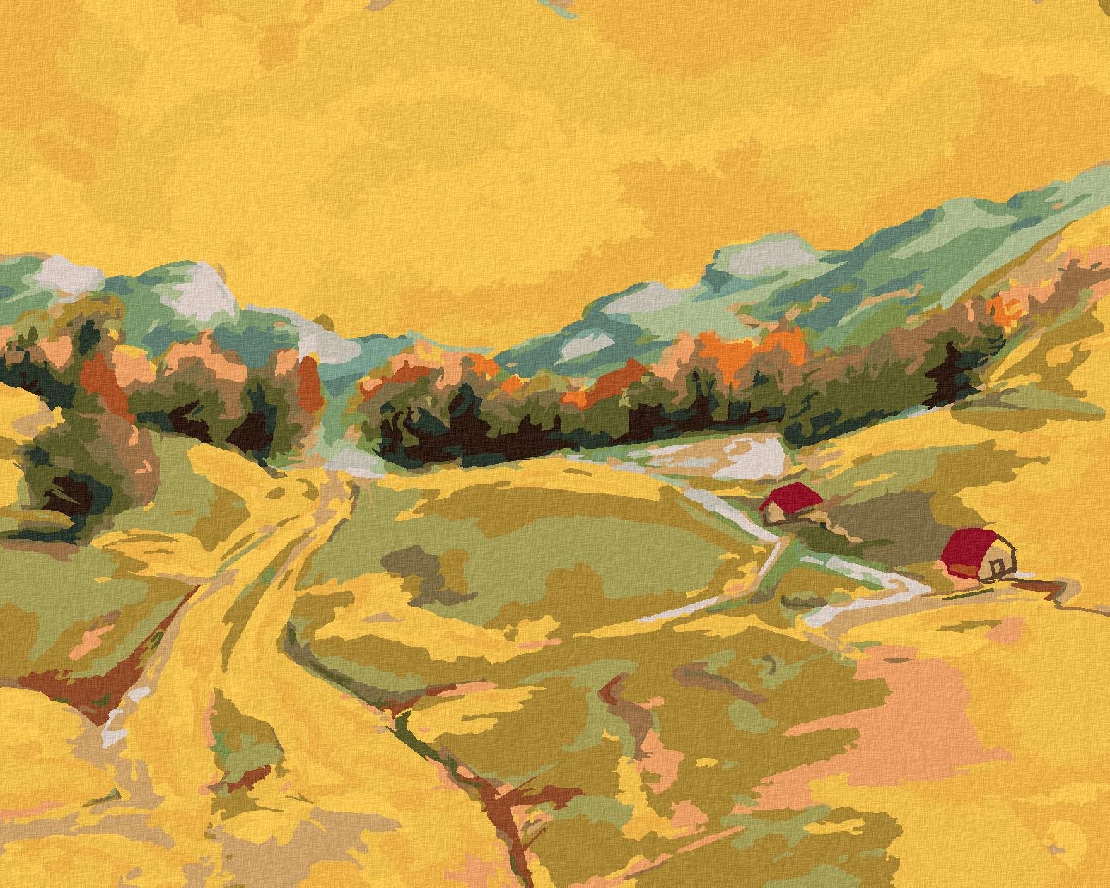 Zuty – Maľovanie Podľa Čísel – Pohľad Na Letnú Krajinu, 40 × 50 cm, Plátno + Rám