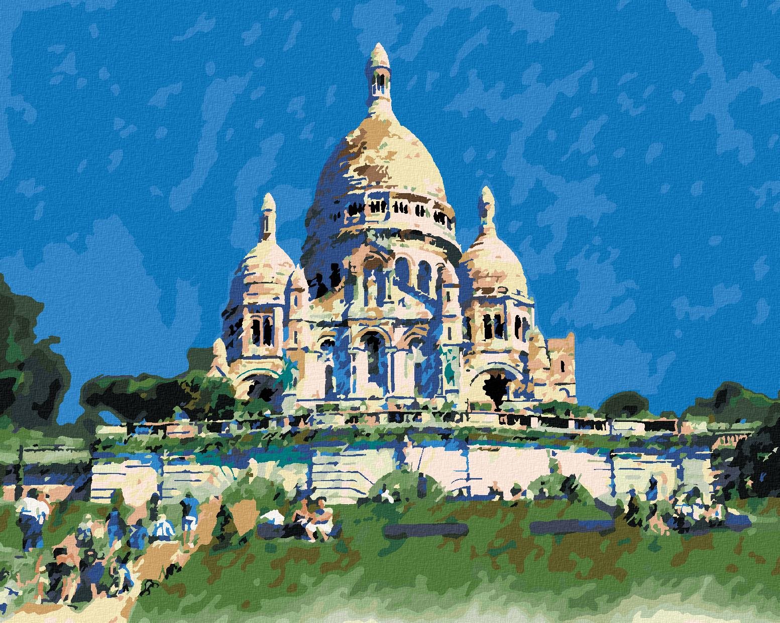 Zuty – Maľovanie Podľa Čísel – Sacre Coeur V Paríži, 80 × 100 cm, Plátno + Rám