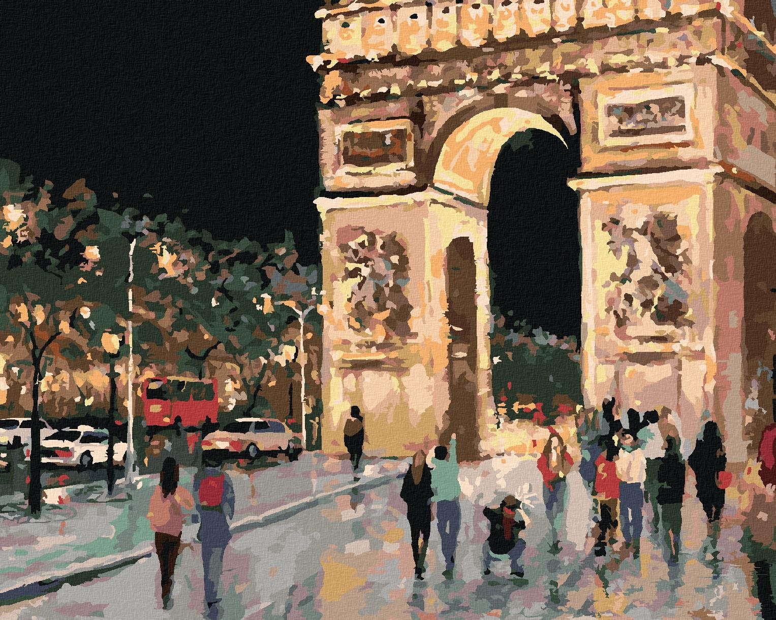 Zuty – Maľovanie Podľa Čísel – Víťazný Oblúk V Noci, 80 × 100 cm, Plátno + Rám