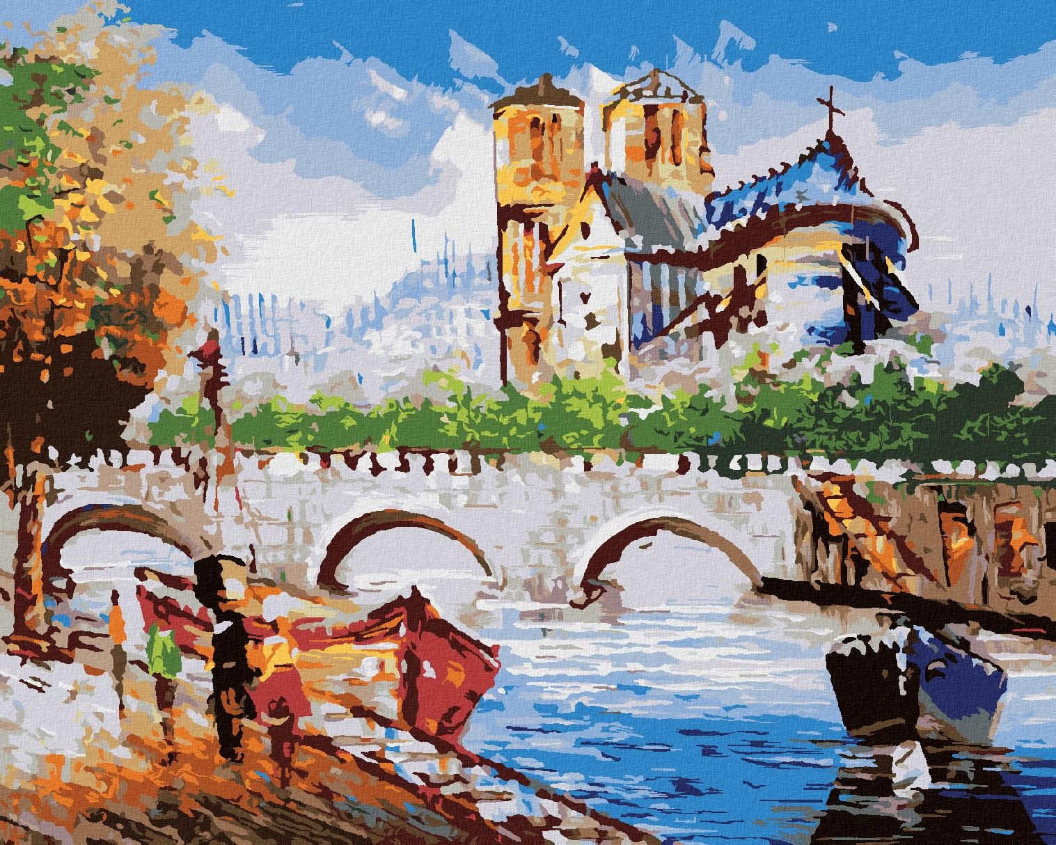 Zuty – Maľovanie Podľa Čísel – Pohľad Na Parížsku Uličku, 40 × 50 cm, Plátno