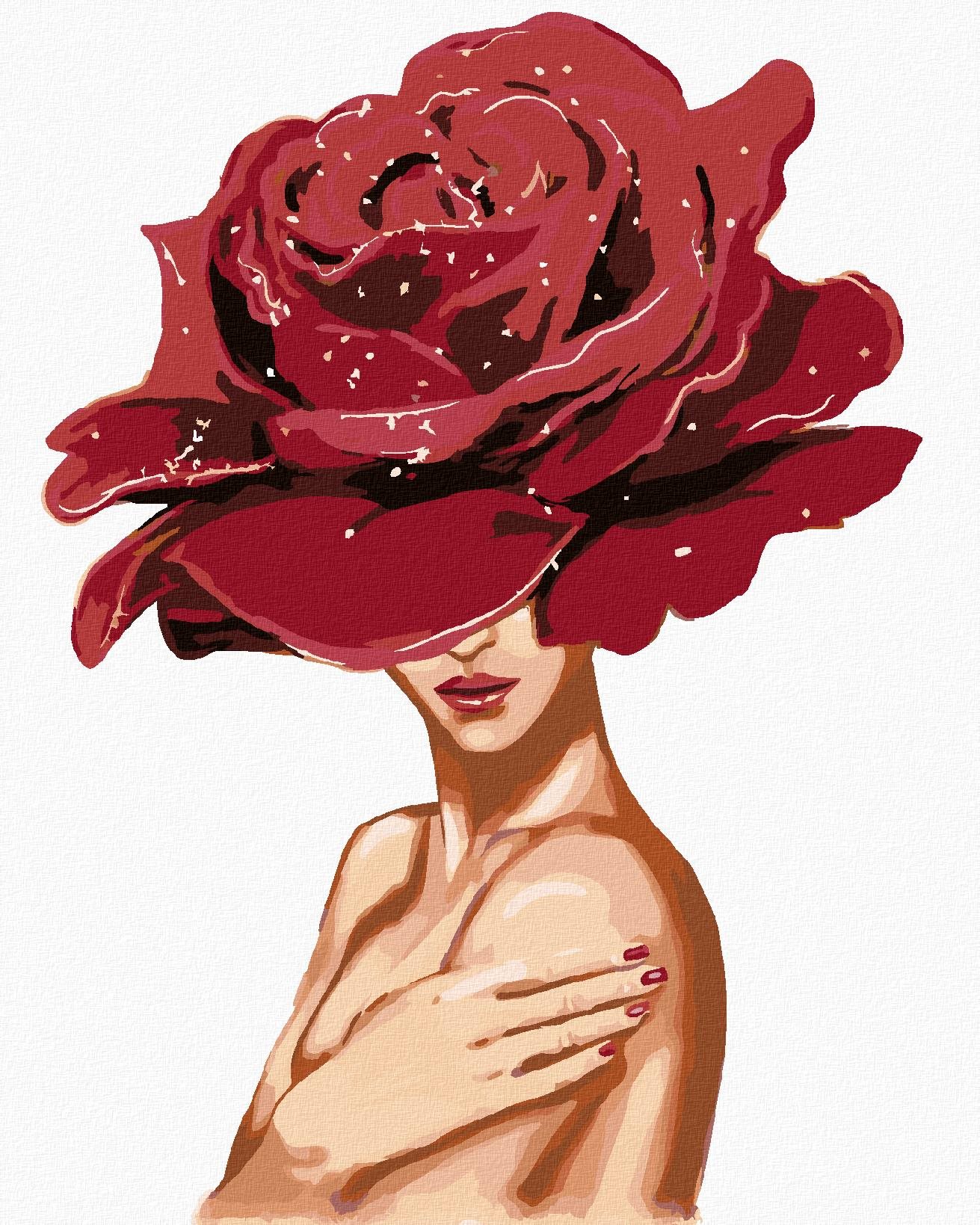 Zuty – Maľovanie Podľa Čísel – Žena S Ružou Na Hlave, 40 × 50 cm, Plátno