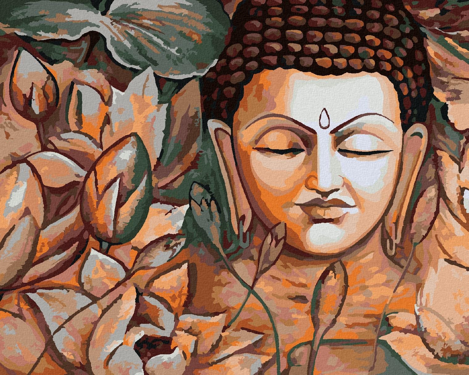 Zuty – Maľovanie Podľa Čísel – Spirituálny Buddha, 40 × 50 cm, Plátno + Rám
