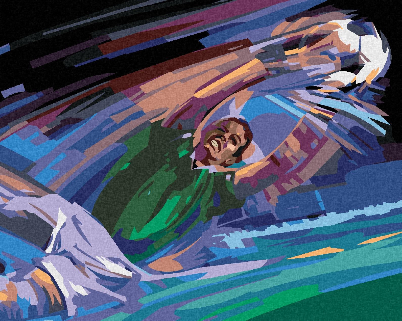 Zuty – Maľovanie Podľa Čísel – Futbalový Brankár, 80 × 100 cm, Plátno + Rám