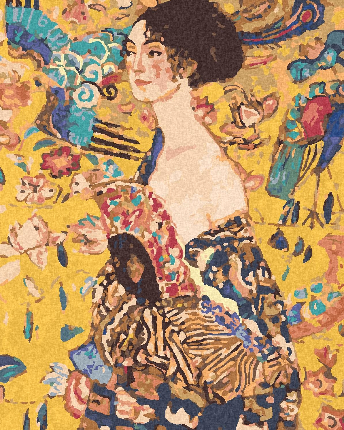 Zuty – Maľovanie Podľa Čísel – Dáma S Vejárom (G. Klimt), 40 × 50 cm, Plátno