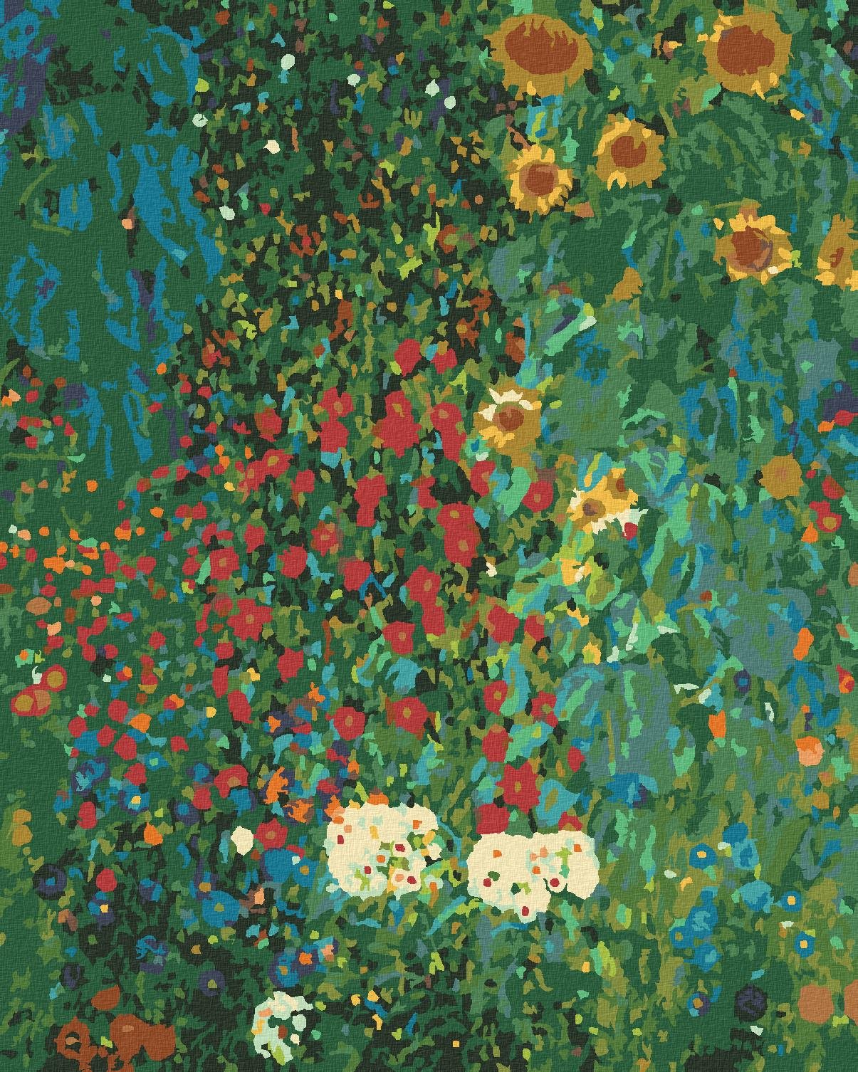 Zuty – Maľovanie Podľa Čísel – Záhrada So Slnečnicami (G. Klimt), 40 × 50 cm, Plátno