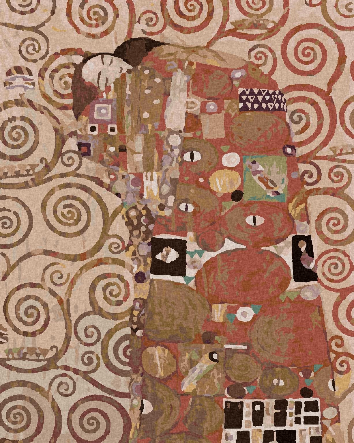 Zuty – Maľovanie Podľa Čísel – Objatie (G. Klimt), 80 × 100 cm, Plátno + Rám