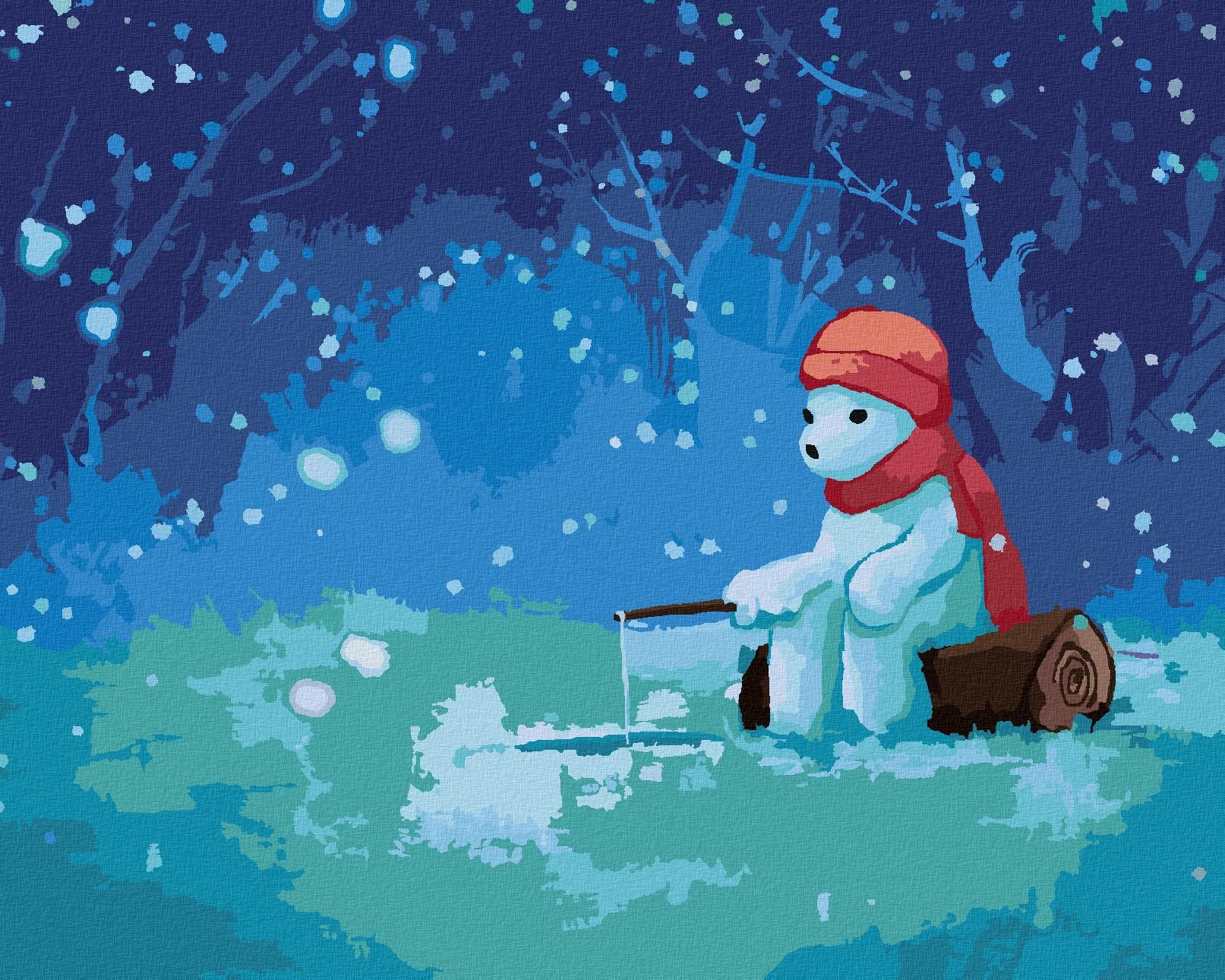 Zuty – Maľovanie Podľa Čísel – Ľadový Medveď Loví V Zime, 40 × 50 cm, Plátno