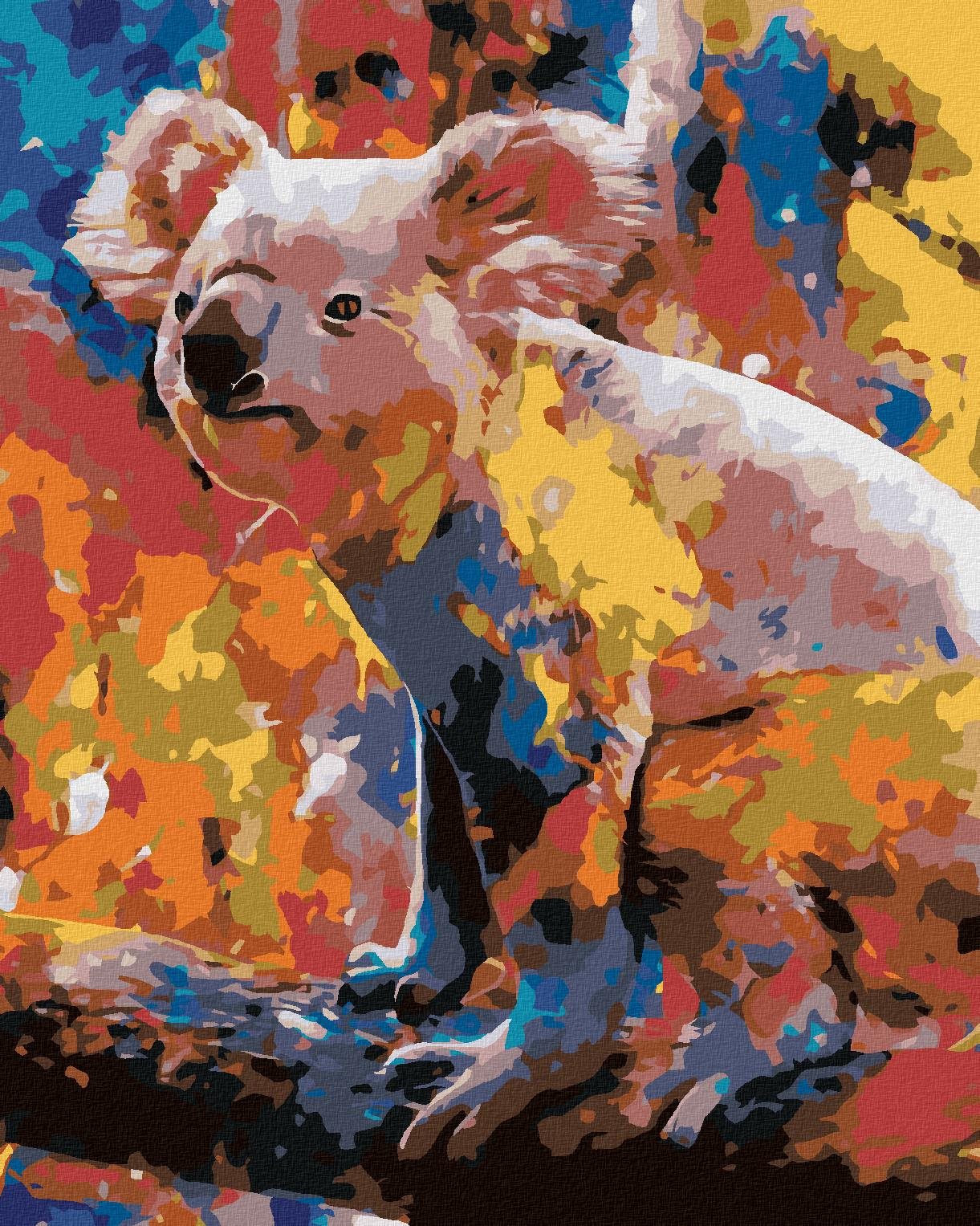Zuty – Maľovanie Podľa Čísel – Farebná Koala, 40 × 50 cm, Plátno + Rám