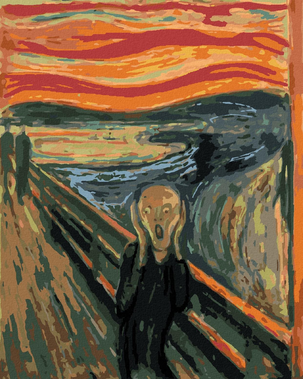 Zuty – Maľovanie Podľa Čísel – Výkrik II (E. Munch), 40 × 50 cm, Plátno