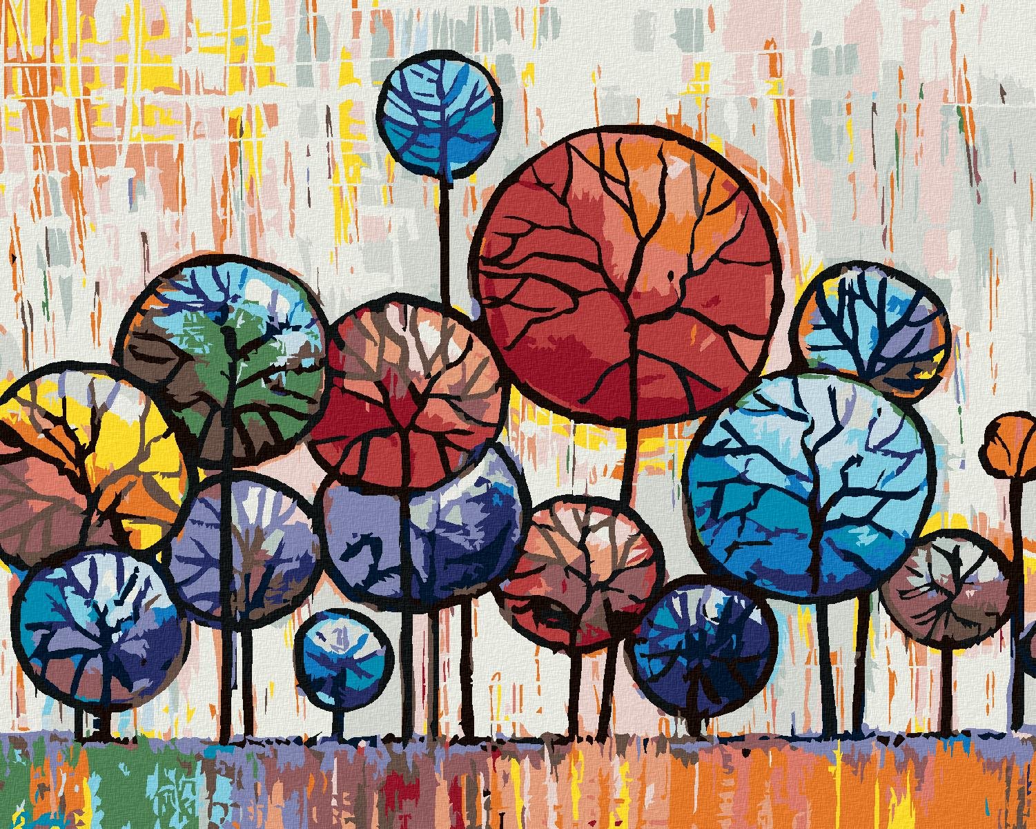 Zuty – Maľovanie Podľa Čísel – Okrasné Stromy V Parku, 40 × 50 cm, Plátno