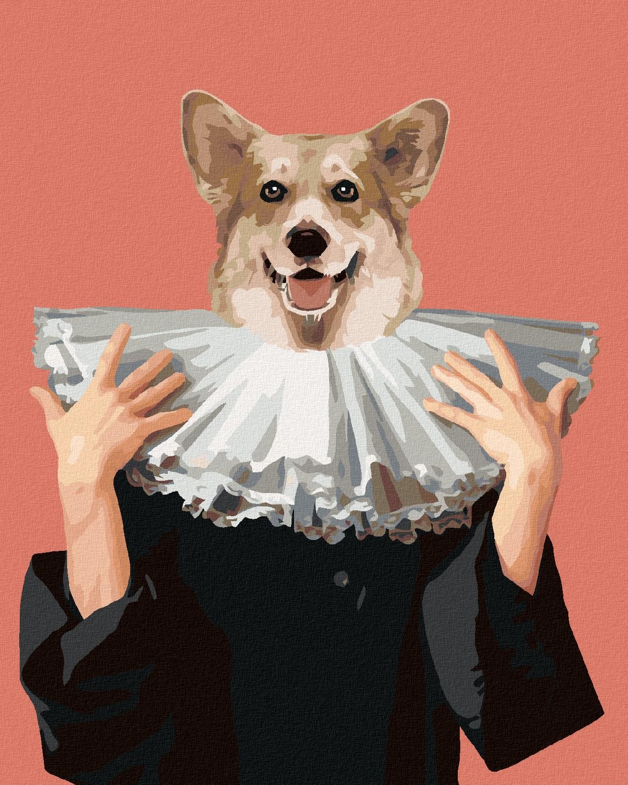 Zuty – Maľovanie Podľa Čísel – Kráľovský Pes, 40 × 50 cm, Plátno + Rám