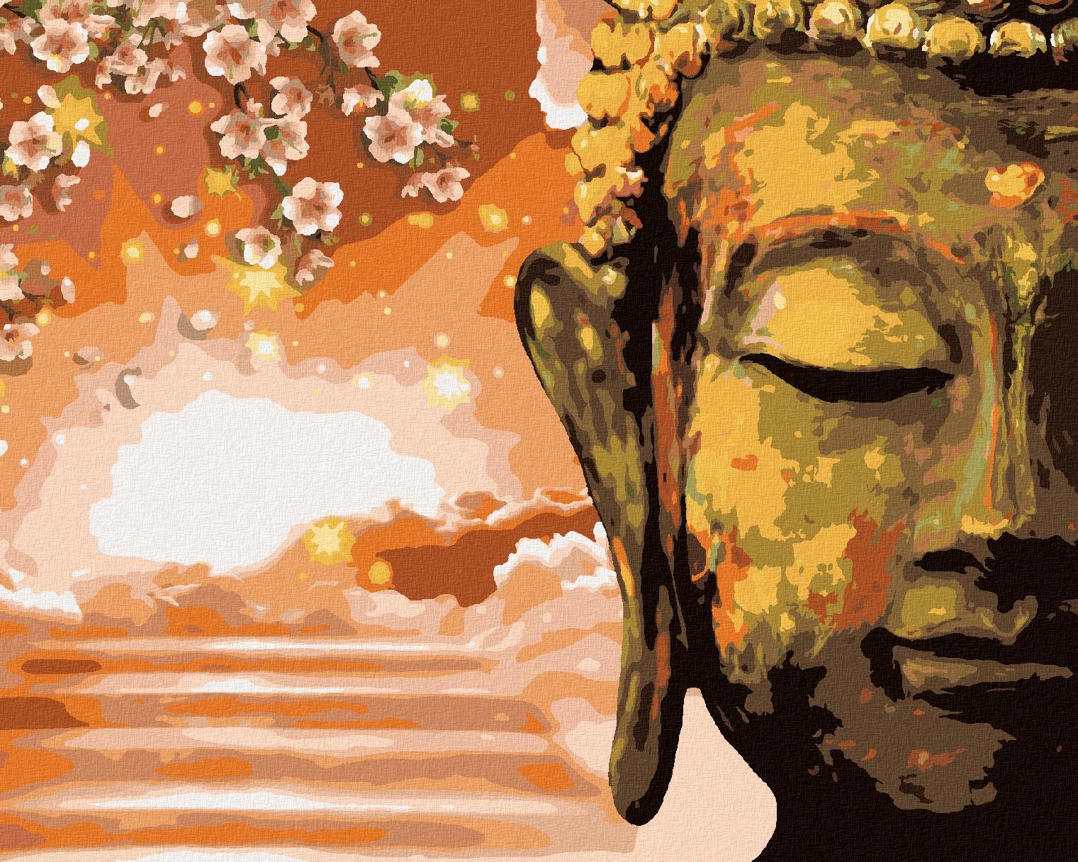 Zuty – Maľovanie Podľa Čísel – Buddha A Strom, 40 × 50 cm, Plátno