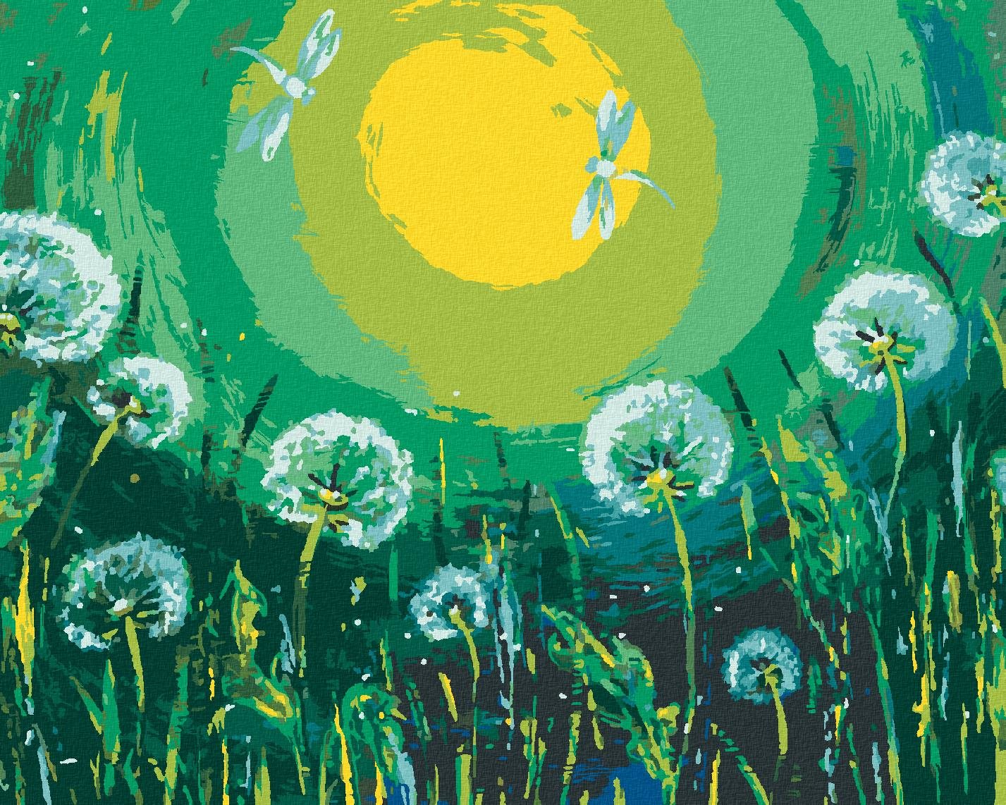 Zuty – Maľovanie Podľa Čísel – Púpavy A Vážky, 40 × 50 cm, Plátno